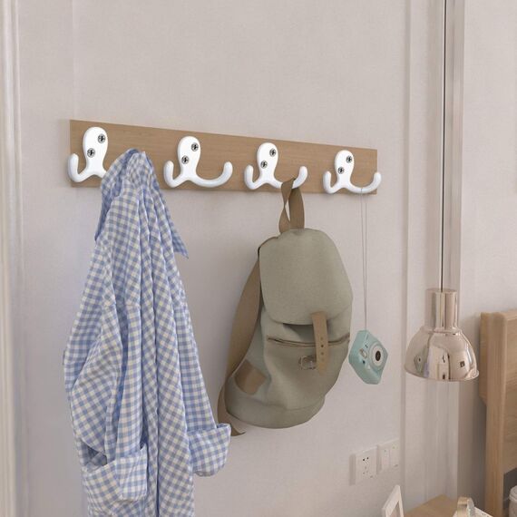 IBosins 28 Stück robuste Doppelzinken-Kleiderhaken zur Wandmontage mit 56 Schrauben, Retro-Doppelhaken zum Aufhängen von Mantel, Schal, Tasche, Handtuch, Schlüssel, Kappe, Tasse, Hut