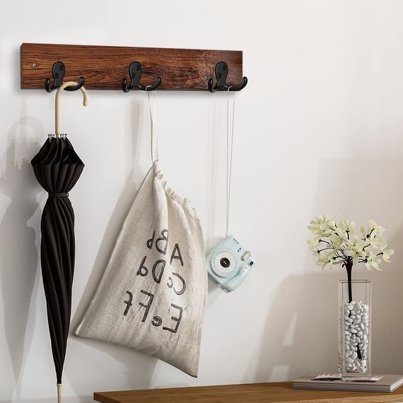 28 Stück robuste Doppelzinken-Kleiderhaken, Wandmontage mit 56 Schrauben, Retro-Doppelhaken, Utility-Haken für Mantel, Schal, Tasche, Handtuch, Schlüssel, Kappe, Tasse, Hut