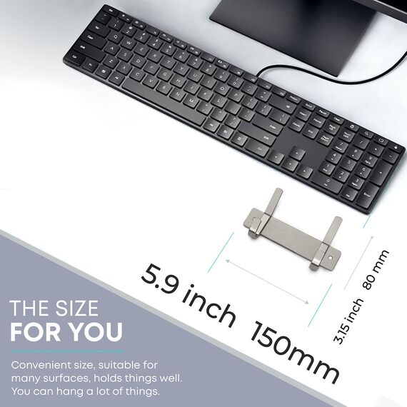 Kleine Garderobenleiste zur Wandmontage, gebürstetes Nickel, 15,2-cm-Edelstahl-Hakenleiste mit 2 strapazierfähigen Doppelhaken, für Eingangsbereich, Badezimmer, Schlafzimmer, Hut-Organizer, 2er-Pack