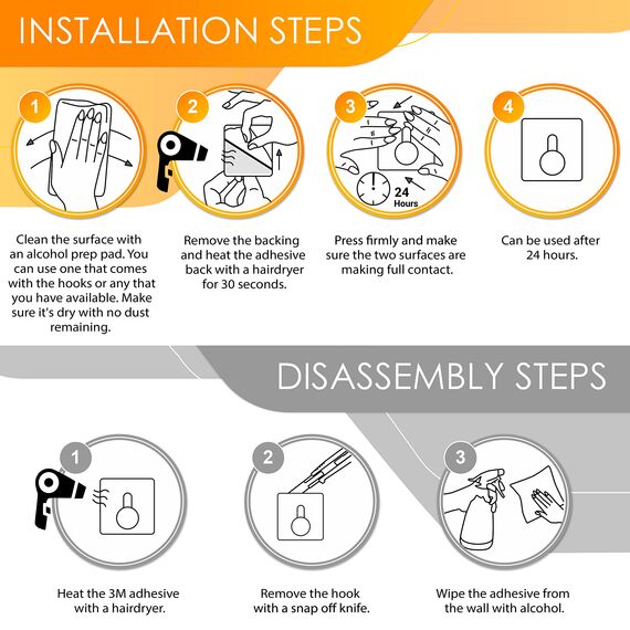 SAYONEYES Handtuchhaken aus gebürstetem Nickel, selbstklebend, für Badezimmer, Wandtür, SUS304 Edelstahl, starke Streifen, zum Aufkleben auf 3M-Wandhaken zum Aufhängen von Mantel, Hut, Tasche,