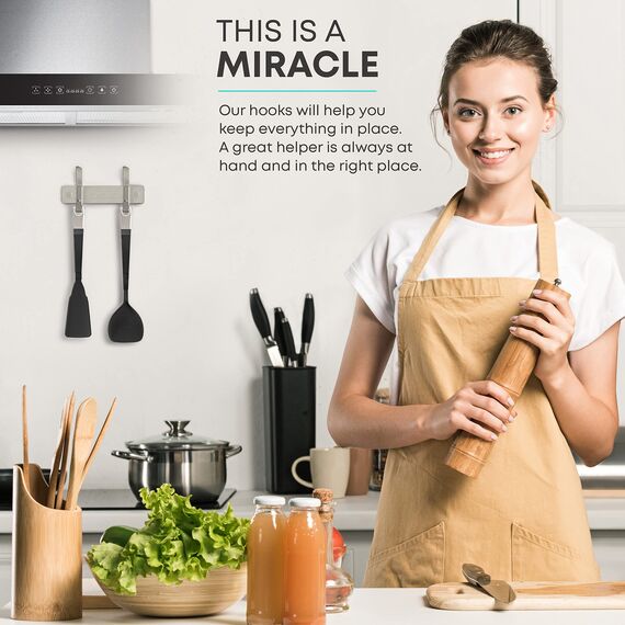 Kleine Garderobenleiste zur Wandmontage, gebürstetes Nickel, 15,2-cm-Edelstahl-Hakenleiste mit 2 strapazierfähigen Doppelhaken, für Eingangsbereich, Badezimmer, Schlafzimmer, Hut-Organizer, 2er-Pack