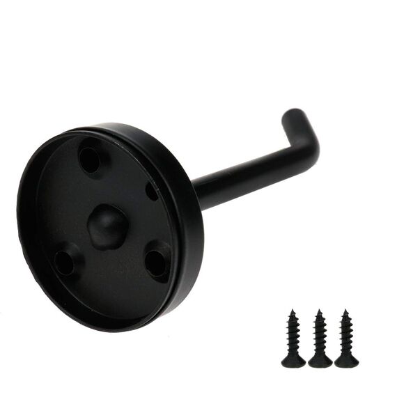 Rannb Einzelhaken, Kleiderhaken, Wandhalterung, Handtuchhalter für Schlafzimmer, Küche, Schrank, mattschwarze Oberfläche, 100 mm Länge, 4 Stück