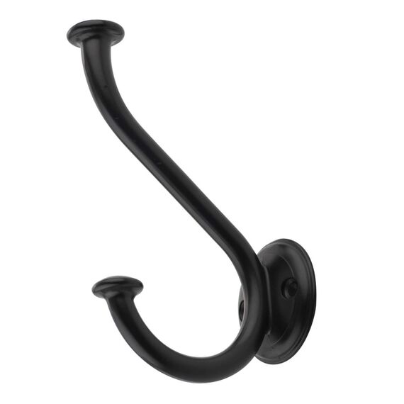 Amazon Basics – AB4700-FB-5 Garderobenhaken, Mattschwarz