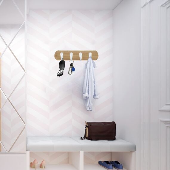 IBosins 15 Stück Kleiderhaken zur Wandmontage, Einzelzinken, Bademantelhaken zum Aufhängen von Handtuchhaken mit 30 Schrauben für Taschen, Hut, Kappe, Schal, Tasse (weiß)