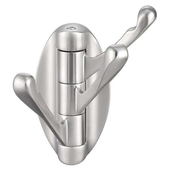 Angle Simple Badezimmer-Handtuchhaken, Metall, faltbar, drehbar, Kleiderhaken für Wand, gebürstetes Nickel