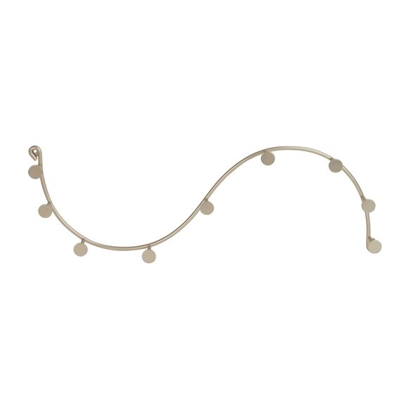Spectrum Diversified Sweep Wandhalterung mit 9 Haken, einzelner Eingangsbereich, Schrank, Badezimmer und Küche, Heimdekoration, Hut- und Garderobenleiste für Organisation, 1 Stück, satiniertes Nickel