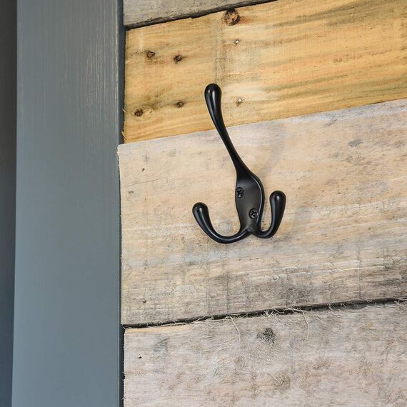 Amazon Basics – AB5100-FB-5 Garderobenhaken, Mattschwarz