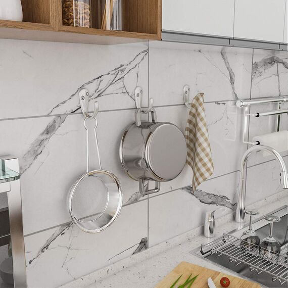 IBosins 15 Stück Kleiderhaken zur Wandmontage, Einzelzinken, Bademantelhaken zum Aufhängen von Handtuchhaken mit 30 Schrauben für Taschen, Hut, Kappe, Schal, Tasse (silberfarben)