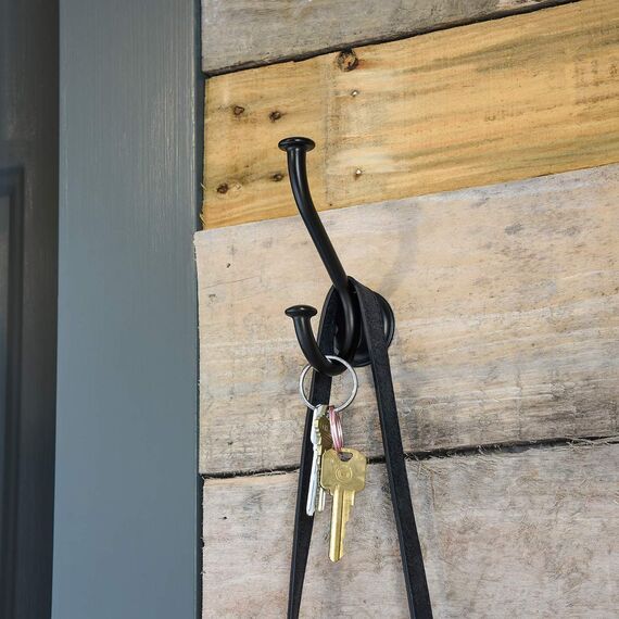 Amazon Basics – AB4700-FB-5 Garderobenhaken, Mattschwarz