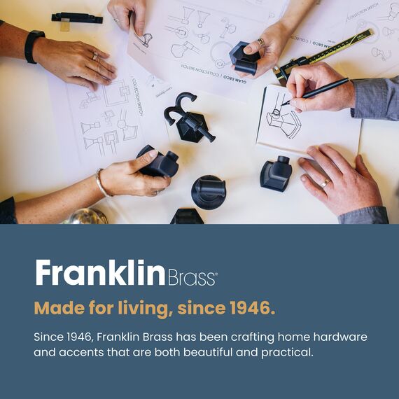 Franklin Brass Mattschwarz, ovaler Verlängerungshaken, B45618M-FB-R