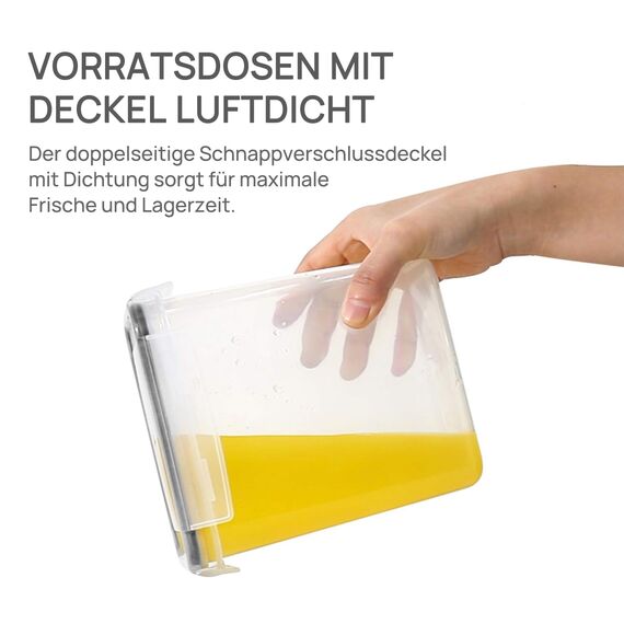 Vtopmart Vorratsdosen mit Deckel Luftdicht, Set mit 11 Vorratsbehälter, BPA-frei, Küchen Aufbewahrungsboxen für Mehl, Zucker, Körner, Mit Schreibstift und Etikett