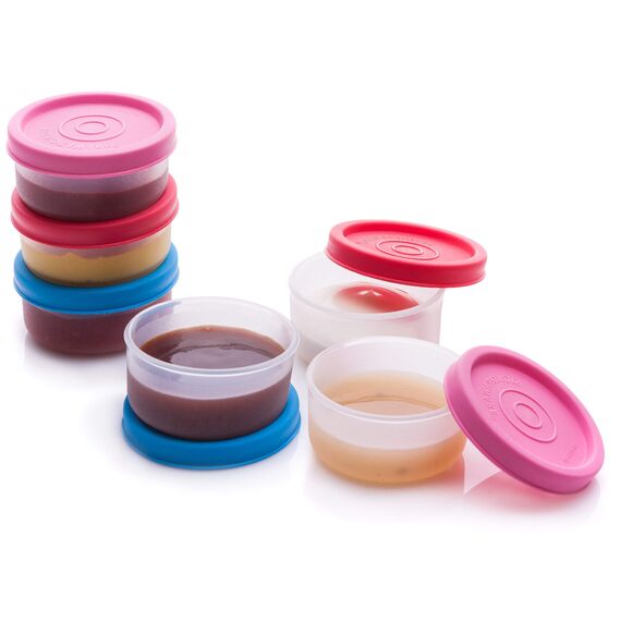 Signora Ware auslaufsichere Frischhaltedosen 40ml - Luftdichte, mikrowellengeeignete kleine Aufbewahrungsbox mit Deckel - Mini Camping Plastik Dosen Set für Soßen, Dips und Gewürze