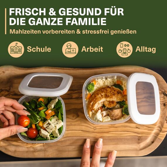 Viwares Vorratsdosen mit Deckel Luftdicht, 12er Vorratsbehälter Set BPA-Frei, Vorratsdose zur Müsli Mehl Aufbewahrung Küche, Praktische Organizer Küche, Frischhaltedosen für Lebensmittelaufbewahrung