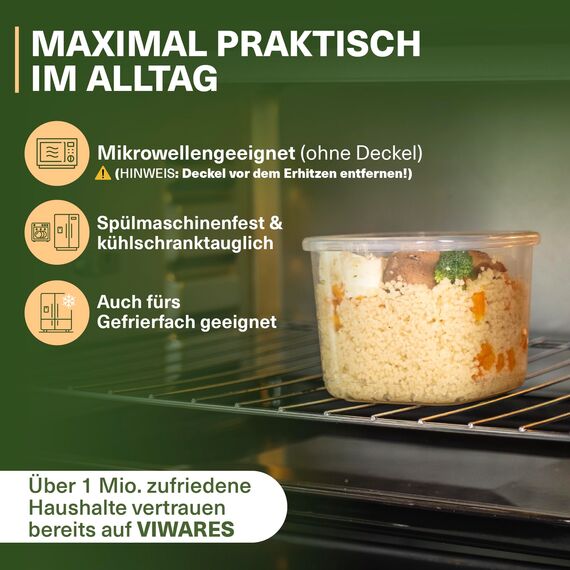 Viwares Vorratsdosen mit Deckel Luftdicht, 18er Vorratsbehälter Set BPA-Frei, Vorratsdose zur Müsli Mehl Aufbewahrung Küche, Praktische Organizer Küche, Frischhaltedosen für Lebensmittelaufbewahrung