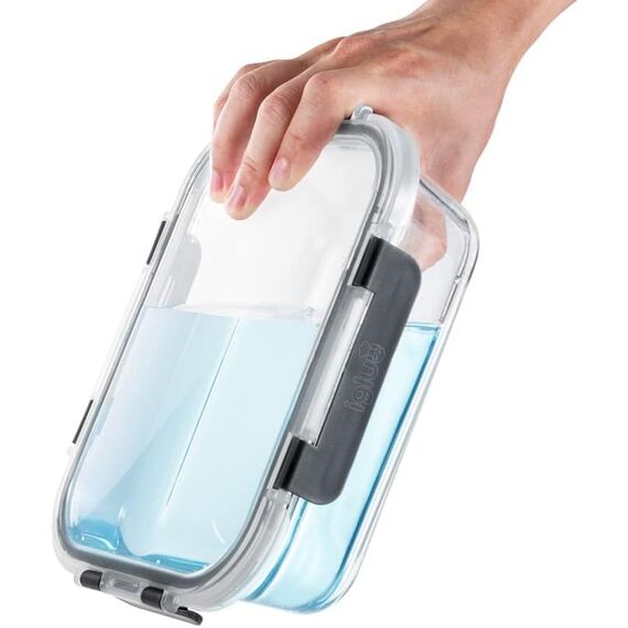 Igluu Meal Prep Glas-Frischhaltedosen mit BPA-freiem Deckel (10er-Pack) – mikrowellen-, ofen-, gefrier-, spülmaschinengeeignet, auslaufsicher – 370 & 1050 ml – robustes Borosilikatglas