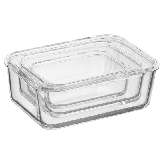Silit Storio Vorratsdose Set 3-teilig, Glasbehälter mit Deckel luftdicht, Frischhaltedosen, spülmaschinengeeignet, mikrowellengeeignet, backofengeeignet ohne Deckel