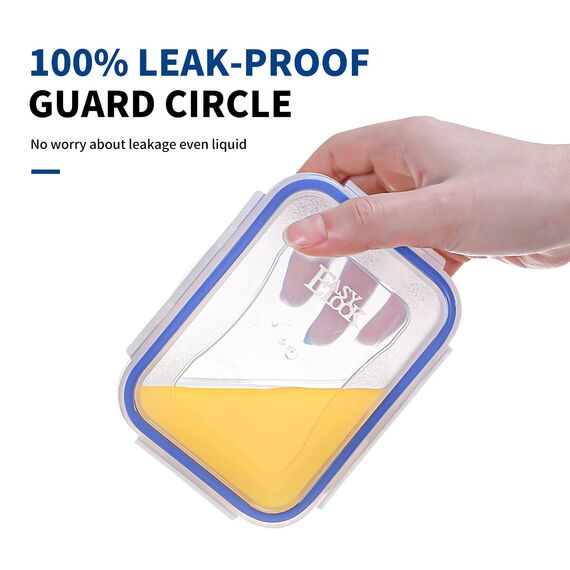 EASYLOCK 6er-Set 500ML Kunststoff Frischhaltedosen Mit Deckel Klein, Meal Prep Boxen, Rechteckig Aufbewahrungsbox Küche, Mikrowellengeschirr, Gefrierdosen 500 ml, Salat To Go Box