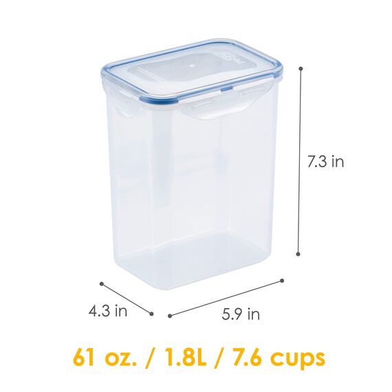 Lock & Lock Puszka na zapasy HPL813, prostokątna, 1800ml, 4-Pack