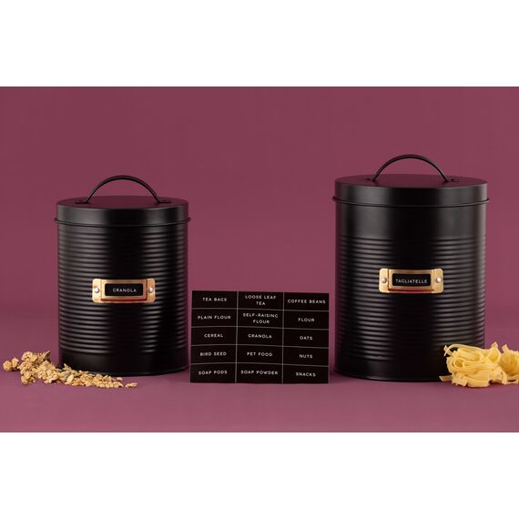 TYPHOON OTTO Kaffeedose luftdicht 1,4 L, Bambusdeckel und Silikondichtung, dekorativer Kaffeebohnen Behälter aus beschichtetem Stahl, Aufbewahrungsdose für ca 500g Kaffeebohnen, -pulver & Kaffeepads