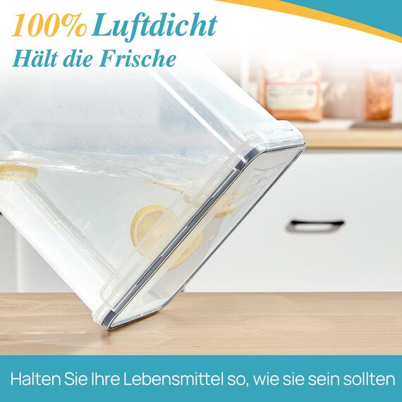 Vtopmart 2er Set Mehl Aufbewahrung 9.5L, Groß Vorratsdosen mit Deckel Luftdicht, BPA Frei, Aufbewahrung Vorratsbehälter, Plastik Aufbewahrungsbox Küche Organizer für Mehl, Zucker, Reis, Müsl