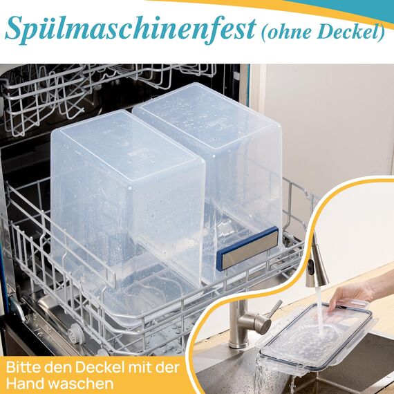 Vtopmart 2er Set Mehl Aufbewahrung 9.5L, Groß Vorratsdosen mit Deckel Luftdicht, BPA Frei, Aufbewahrung Vorratsbehälter, Plastik Aufbewahrungsbox Küche Organizer für Mehl, Zucker, Reis, Müsl
