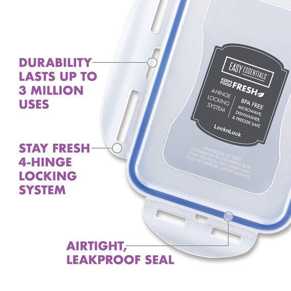 LOCK & LOCK Easy Essentials Frischhaltedosen-Set, 6-teilig, transparent
