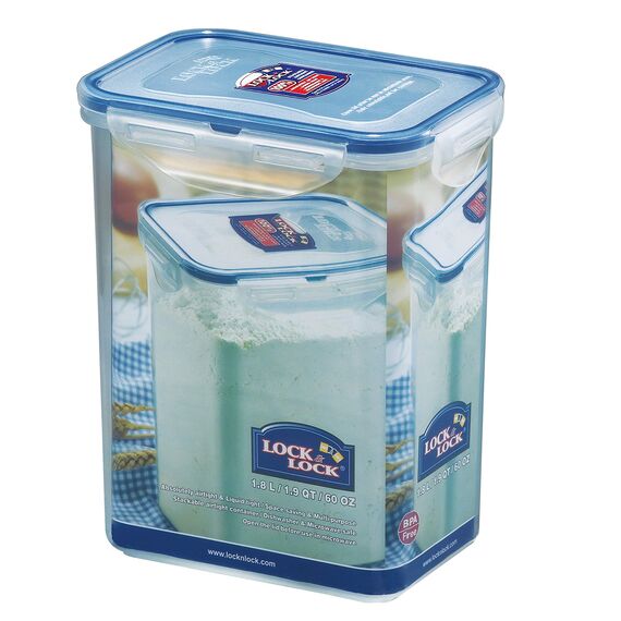 Lock & Lock Puszka na zapasy HPL813, prostokątna, 1800ml, 4-Pack