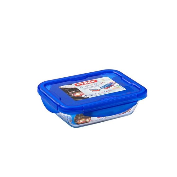 Pyrex Cook & Go Lunchbox, 3 Stück, gleiches Fassungsvermögen (3 x 0,8 l, rechteckig)