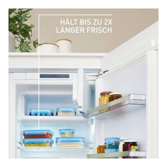 EMSA Clip & Close Frischhaltedose, Eiswürfelform, 22,6 x 16,5 x 4,9 cm, flexibler Boden, Aufbewahrungsbox, 100 Prozent dicht, spülmaschinen-, gefrier-, mikrowellenfest, Blau, Made in Germany, 514549