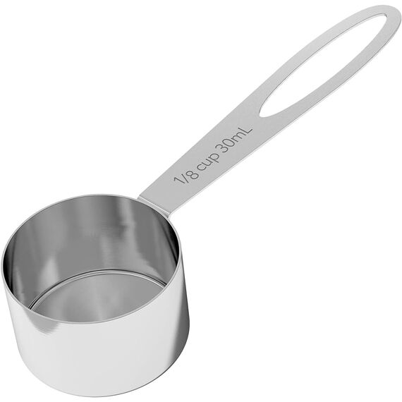 Coffee Gator-Edelstahl-Kaffeedose – Hält gemahlener Kaffee und Bohnen länger frisch – Behälter mit Datumsverfolgung, CO2-Freigabeventil und Messlöffel - Klein - Grau