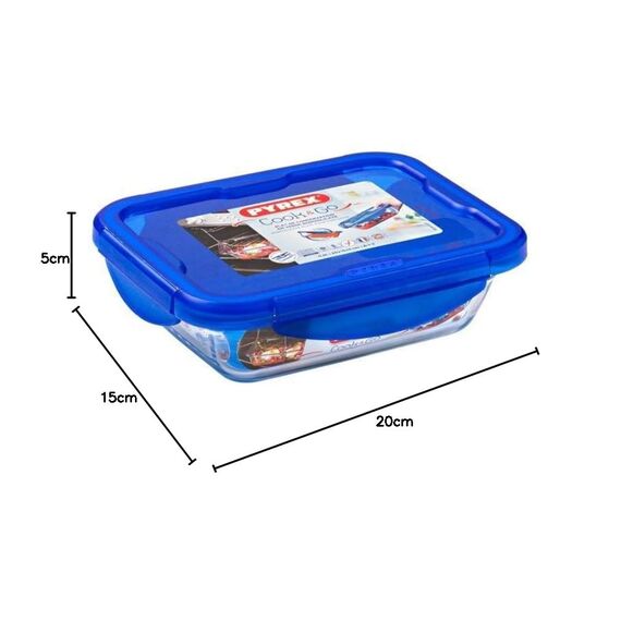 Pyrex Cook & Go Lunchbox, 3 Stück, gleiches Fassungsvermögen (3 x 0,8 l, rechteckig)