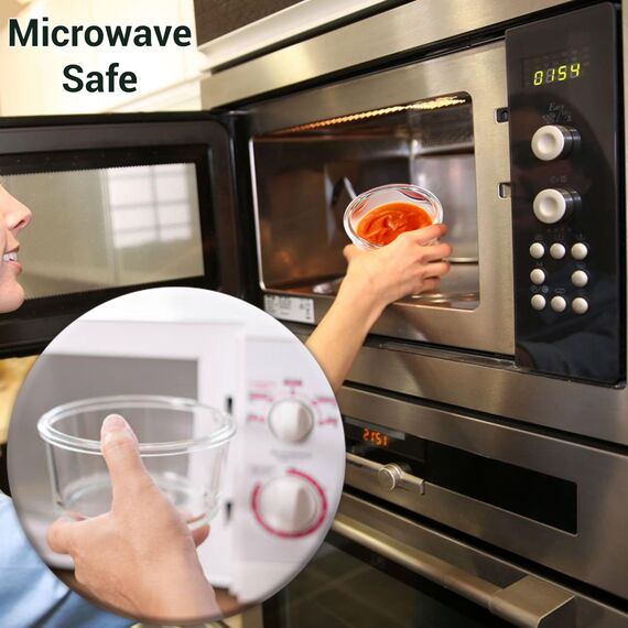 ARSUK Glasbehälter mit Deckel - 6 teiliges Set (200 ml) - Luftdicht Frischhaltedosen, Gefrierbehälter & Mikrowellengeschirr - Perfekt für Meal Prep und Aufbewahrung