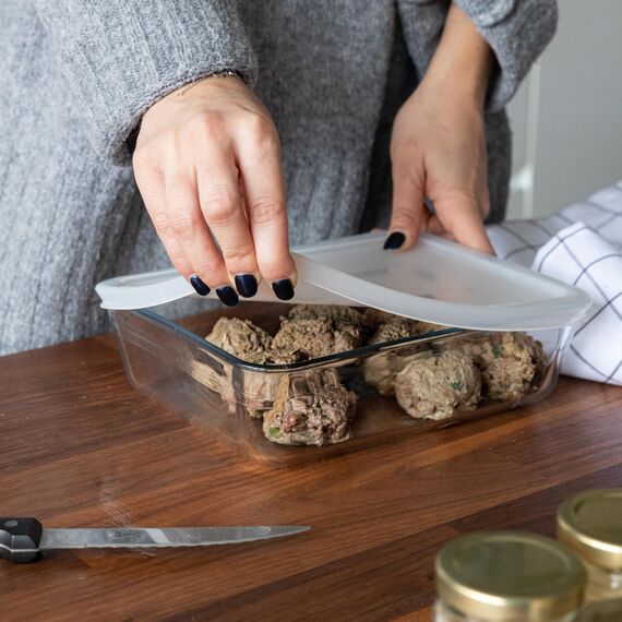 Newell 1041514 3137610001893 PIREX Rechteckiger Pyrexbehälter mit Deckel 4,2 Liter Lebensmittelbehälter, Material, Multicolor, 4 Liter