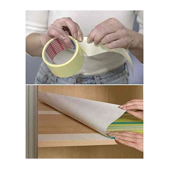 tesa Doppelseitiges Klebeband Universal - Vielseitiges Klebeband für Verpackungen, Deko und Teppiche oder zum Basteln - 10 m x 50 mm