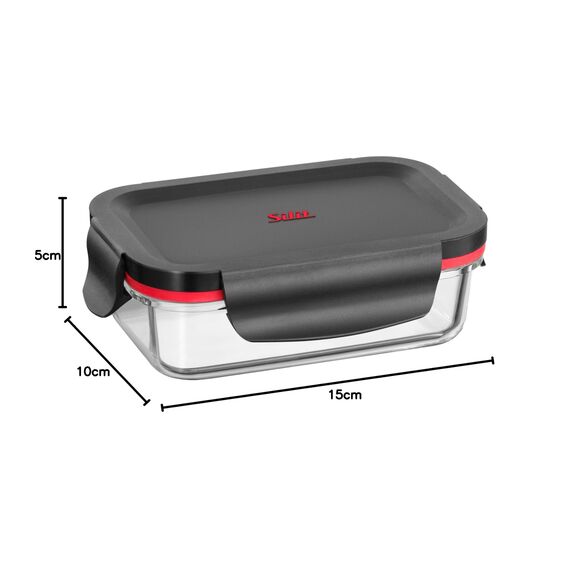 Silit Storio Vorratsdose 15 x 10 cm, Glas, Vorratsglas, luftdichter Aroma-Deckel, Frischhaltedose zum Vorbereiten, Aufbewahren und Servieren