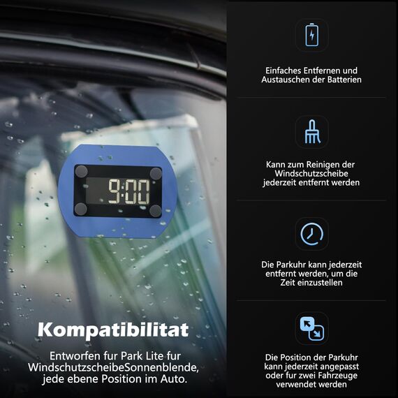 ALAFLY [12 Stück Magnetische Einseitige Ersatz-Klebepads Kompatibel mit Needit Park Lite, Magnetplatte mit hitzebeständigem starkem 3M Aufkleber [Jederzeit Demontierbar Parkuhr]