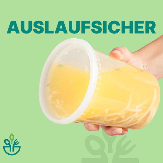 JoyServe 32-Unzen-Deli-Lebensmittelbehälter mit Deckeln - (36 Sets) Quart-Größe luftdichte Lebensmittel-Aufbewahrungsbehälter zum Mitnehmen mit 36 Deckeln, BPA-frei, spülmaschinen