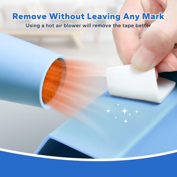 HOMMAND Klebepads Doppelseitig Extra Stark, 50 Stück Schaumstoff Klebepads, Doppelseitiges Klebeband, Wasserfeste Montagepads für Zuhause Büro Auto Schule, Doppelseitige Klebepads Rechteckig, Weiß