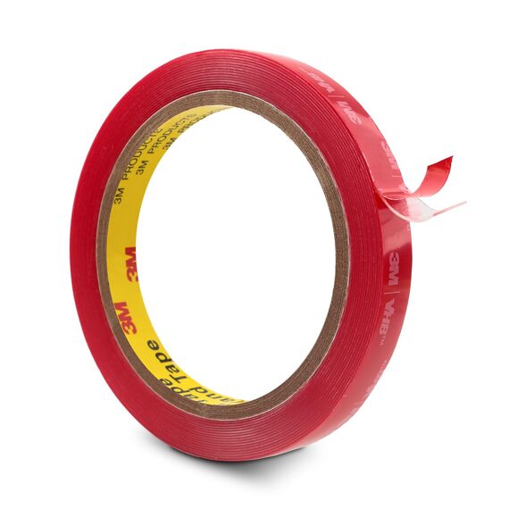 Bulina Doppelseitiges Klebeband Montageband 12.5mm x 4.7m Klar 1 Rollen 0.5mm dick 4905 Schaumstoffband Schwerlast Wasserdichtes für Auto Dekoration Heim Büro