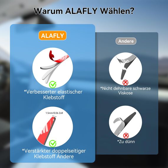 ALAFLY [12 Stück Ersatz Klebepads kompatibel mit Needit Park Mini Parkscheibe, Doppelseitige 3M Hitzebeständig Starke VHB Aufkleber Klebeband Parkuhr Klebepad Set für Windschutzscheibe