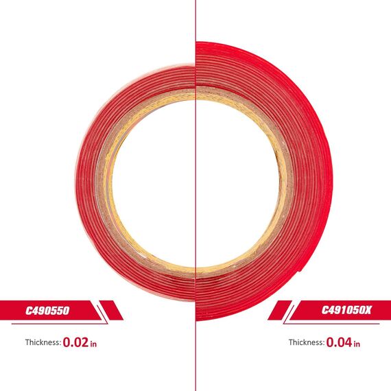 Bulina Doppelseitiges Klebeband Montageband 25mm x 4.7m Klar 1 Rollen 0.5mm dick 4905 Schaumstoffband Schwerlast Wasserdichtes für Auto Dekoration Heim Büro