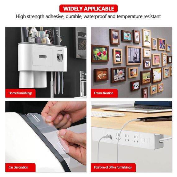 3M Doppelseitiges Klebeband Montageband 12.5mm x 4.7m Grau 1 Rollen 0.8mm dick 5608 Schaumstoffband Schwerlast Wasserdichtes für Auto Dekoration Heim Büro