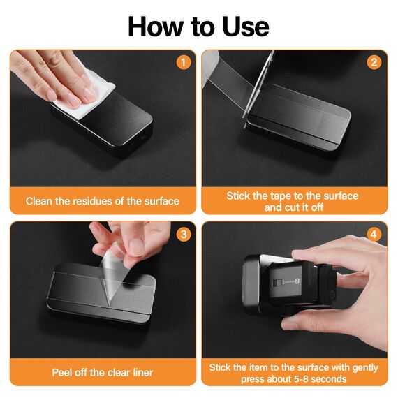 kinkaivy 10M Doppelseitiges Klebeband Extra Stark Transparent, Abnehmbar Spurlos Nano Tape, 2 Rollen Double Sided Tape, Klebeband Doppelseitig Ablösbar für Foto Wand, Postern, Teppich, Küche, Zuhause