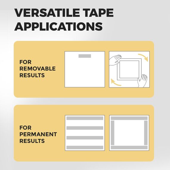 kinkaivy 5m Doppelseitiges Klebeband Extra Stark mit Masche, 13MM, Nano Klebeband Doppelseitig Transparent, Spurlos, Abnehmbar - Ideal für Foto Wand, Postern, Teppich, Küche, Zuhause