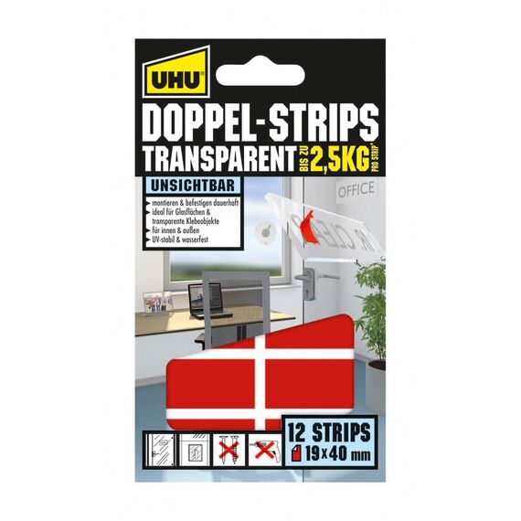 UHU Doppelstrips transparent Montage-Strips