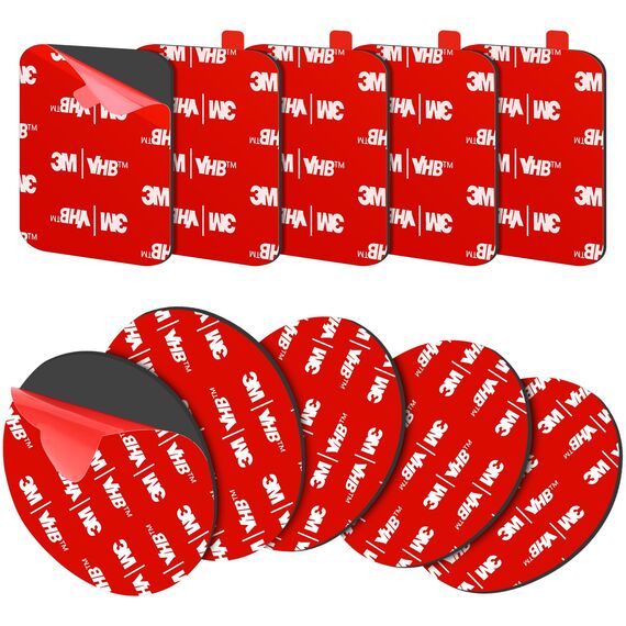 FIXCHORD VHB Klebepads Doppelseitig Extra Stark, 10St Dashcam Klebepads, Doppelseitiges Klebeband, Montageband, Doppelseitige Klebepads für Autos, Häusern und Büros, Action-Kameras