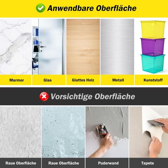 Emitever Doppelseitiges Klebeband Extra Stark - 5m x 25mm, Wasserdichtes Multifunktionales Montageklebeband für Wand und LED-Streifen, Auto, Wohn, Bürodekor und Außende