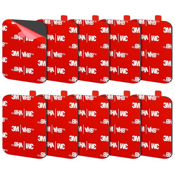 FIXCHORD VHB 5930 Doppelseitiges Klebepads Extra Stark, 10St Doppelseitiges Klebeband, Montageband, wasser & temperaturbeständig für Autos, Häusern und Büros, Action-Kameras 50 * 50mm