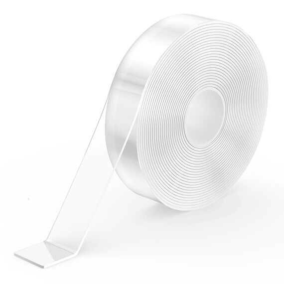 kinkaivy 5M Doppelseitiges Klebeband Extra Stark Transparent, Abnehmbar Spurlos Nano Tape, Klebeband Doppelseitig Ablösbar für Foto Wand, Postern, Teppich, Küche, Zuhause, 2cm