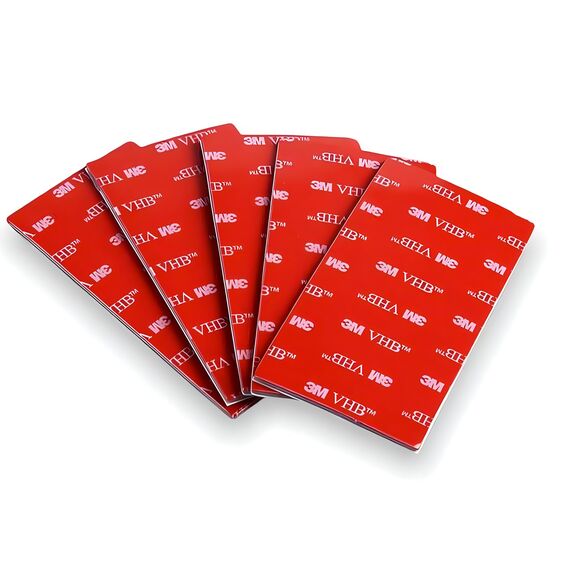 3M VHB Doppelseitiges Klebeband aus Acrylschaum, rechteckig, wasser- und hochtemperaturbeständig, für Auto, Haus und Büro (25 mm x 50 mm) (15 Stück)